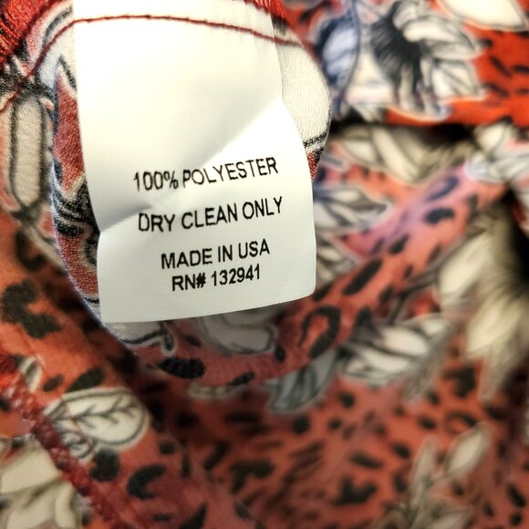 Amanda Uprichard Cheetah Leopard Floral Satin Mini Dress - Picture 10 of 10